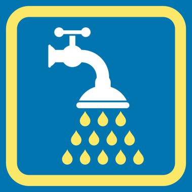 Duş musluk düz vektör simgesi