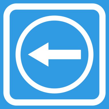 Sol yönlü ok düz vektör simgesi