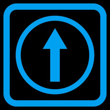 Yukarı yönlü ok düz vektör simgesi