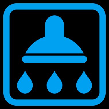 Duş düz vektör simgesi