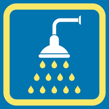 Duş düz vektör simgesi