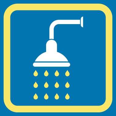 Duş düz vektör simgesi