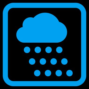 Yağmur bulutu düz vektör simgesi