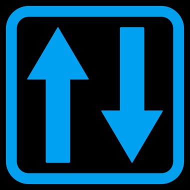 Dikey Çevir okları vektör simge düz