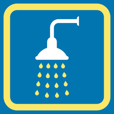 Duş düz vektör simgesi