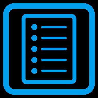 Liste sayfa düz vektör simgesi