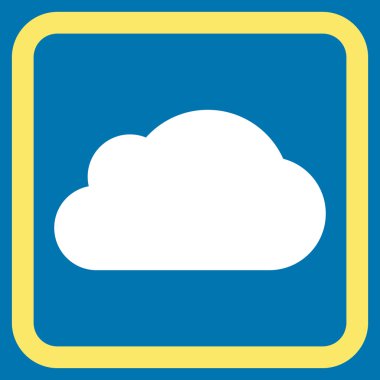 bulut düz vektör simgesi