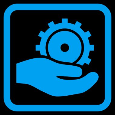 Geliştirme hizmet düz vektör simgesi