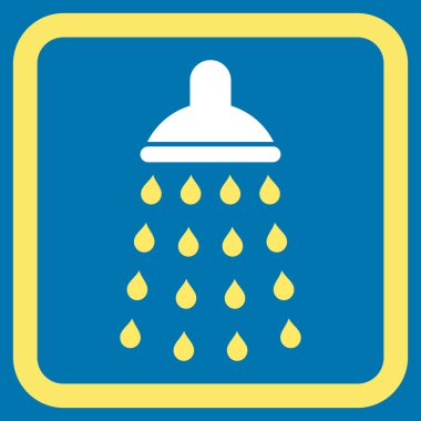 Duş düz vektör simgesi