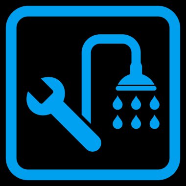 Sıhhi tesisat düz vektör simgesi