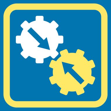 Dişli Tümleştirme düz vektör simgesi