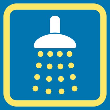 Duş düz vektör simgesi