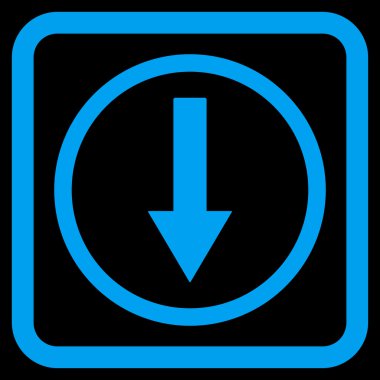 Rownded ok düz vektör simgesi