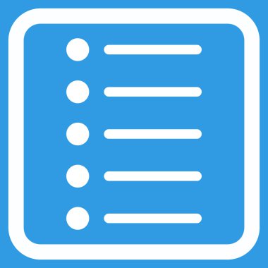 Öğeleri düz vektör simgesi