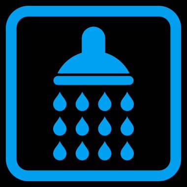 Duş düz vektör simgesi