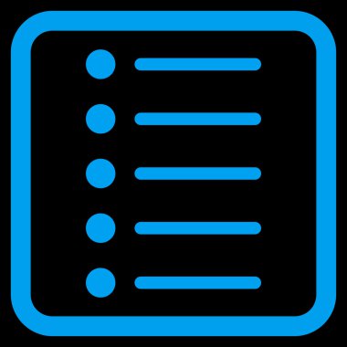 Öğeleri düz vektör simgesi