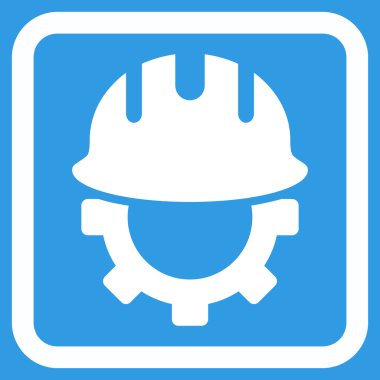 Geliştirme işçisi düz vektör simgesi