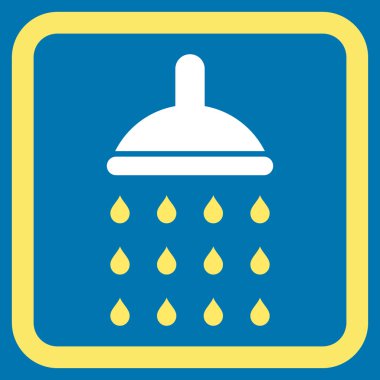 Duş düz vektör simgesi