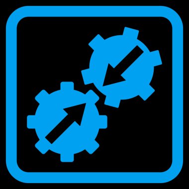 Dişli Tümleştirme düz vektör simgesi