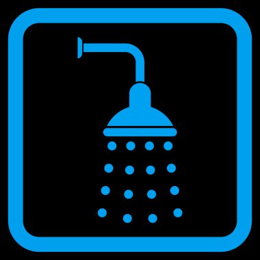 Duş düz vektör simgesi