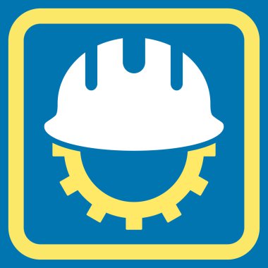 Geliştirme işçisi düz vektör simgesi