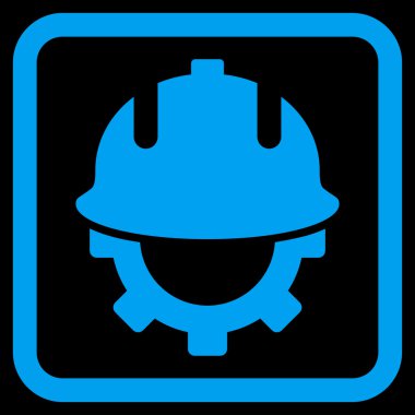 Geliştirme kask düz vektör simgesi