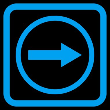 Sağ yuvarlak ok düz vektör simgesi