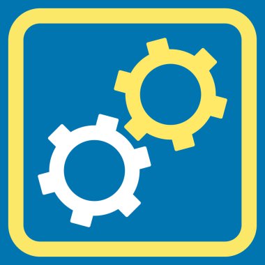 dişliler düz vektör simgesi