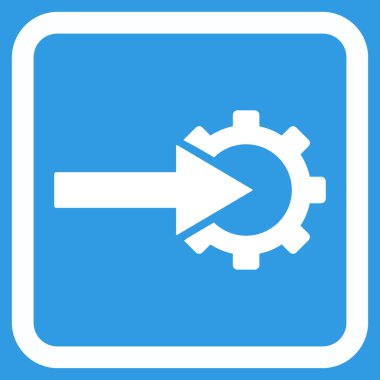 COG Tümleştirme düz vektör simgesi