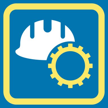 Geliştirme işçisi düz vektör simgesi