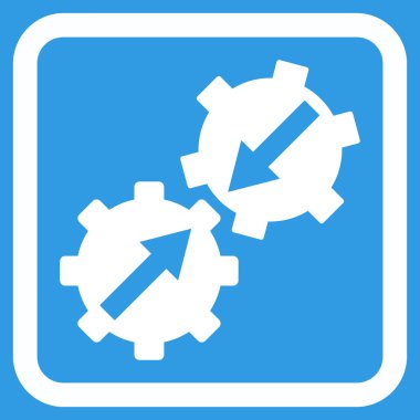 Dişli Tümleştirme düz vektör simgesi