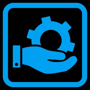 Hizmet düz vektör simgesi