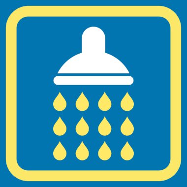 Duş düz vektör simgesi