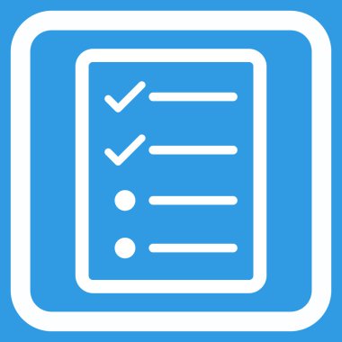 Denetim listesi sayfa düz vektör simgesi