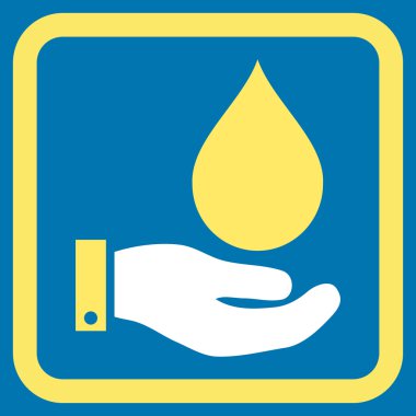 Su hizmet düz vektör simgesi