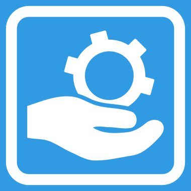 Mühendislik hizmet düz vektör simgesi