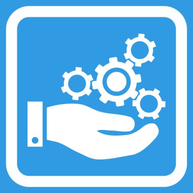 Mekanik Servisi düz vektör simgesi