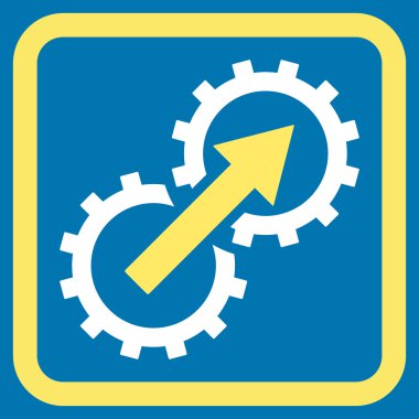 Dişli Tümleştirme düz vektör simgesi