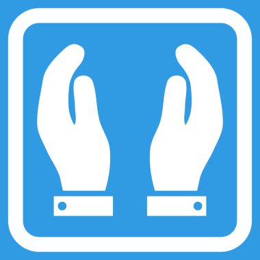 Bakım el düz vektör simgesi