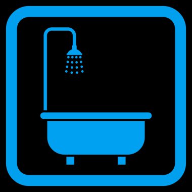 Duş banyo düz vektör simgesi