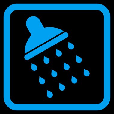 Duş düz vektör simgesi