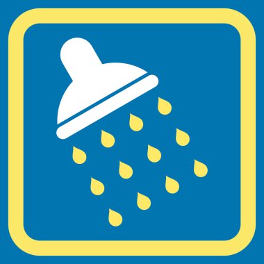 Duş düz vektör simgesi