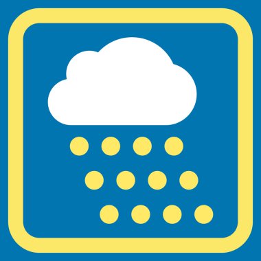 Yağmur bulutu düz vektör simgesi