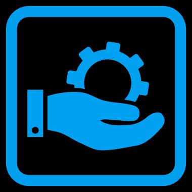 Hizmet düz vektör simgesi