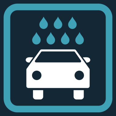 Araba duş düz vektör simgesi