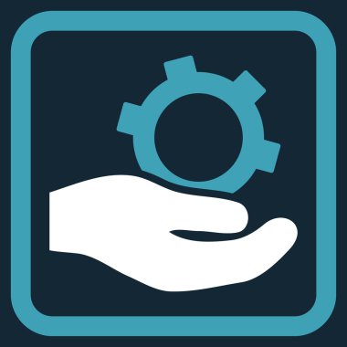 Mühendislik hizmet düz vektör simgesi