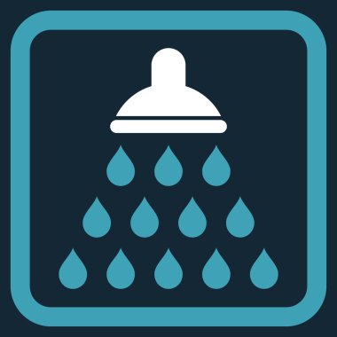 Duş düz vektör simgesi