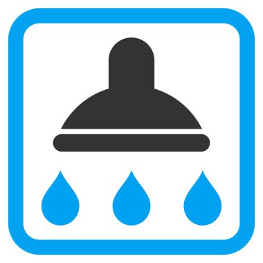 Duş düz vektör simgesi