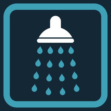 Duş düz vektör simgesi