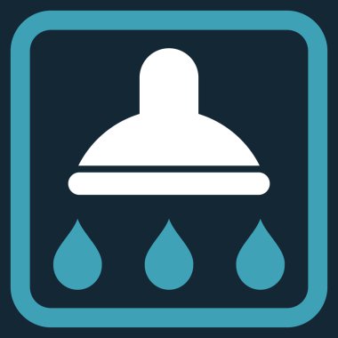 Duş düz vektör simgesi